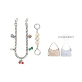 [Серебряный] Молочный Жемчужный+Многоэлементный Декоративная Цепь 45 см