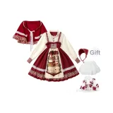 Красная шляпа + Подъюбник + Сумка с кроликом