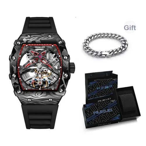 MUKUO Автоматический механический механизм Мужские часы 42mm*54mm*17mm Скелет