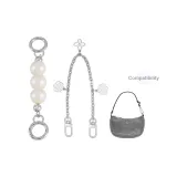 Жемчужный удлинитель цепи + декоративная цепь с камелией