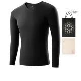 1-Пачка Топ с V-образным вырезом (Ночной черный) из дралона, термоотводящий/антибактериальный, бесшовный