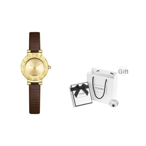 ICHUMU Женские Винтажные Часы Роскошь Женские Утончённый Маленький Женский Ремешок Мода Бренд Кварцевый Механизм