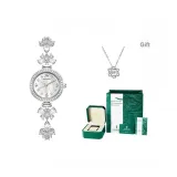 Серебристо-белый [Зеленая тень, коробка, подарок, шестиконечная звезда, ожерелье]