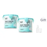 100 штук - Маска для лица из тенселла, сжатая, 2 тюбика - [Включает рекомендуемую чашку бюстгальтера + бутылку спрея]