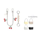 [Серебряный] Молочный Туманный Жемчужный + Вишневый Декоративная Цепь 30 см