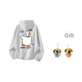 Белый, серый - с флисовой подкладкой (случайный дизайн), в комплекте с застежками-карабинами 1 шт