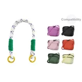 Белый зеленый шнурок 31 см