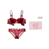 Бургундский тонкая вставка, комплект одежды [на косточках] + [коробка с бантом]