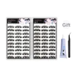 Маленький цветок Curly кисть для туши Книга [Клей + профессиональный изогнутый нос пинцет]