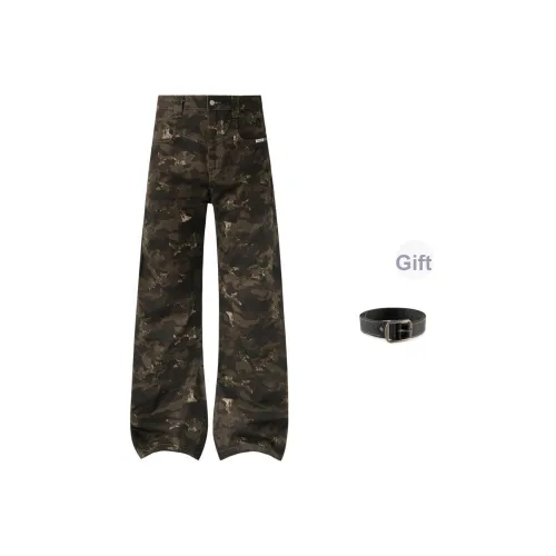 XINYINSU Армейский камуфляж Унисекс Джинсы