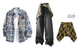 Washed Blue + Woven Black Pants + Yellow Skirt  
Вымытый Синий + Ткань Вязаная Черный Брюки + Желтая Юбка