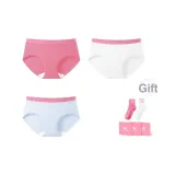 3 упаковки - розовый, красный + белый + светло-синий (в комплекте 2 пары носков)