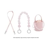 Форма сердца, конфетный цвет, украшение, цепочка + розовый, плечевой ремень, 90-120 см