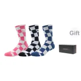 Чёрный Оранжевый Коробка + 3 Пачки (Розовая Клетка + Чёрная Клетка + Синяя Клетка)