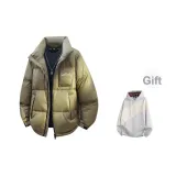 Желтый дуб (90% пуховик) (в комплекте с клетчатым свитшотом)