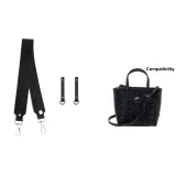 [Стиль 2] Черный Широкий Ремешок Серебристая Застежка + Износостойкая Застежка