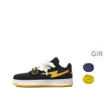 Темно-синий (Белый шнурки) [Улучшенный с бесплатными желто-синими шнурками]