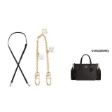 [Черный Золотой] Плечевой ремень через плечо + декоративная цепь