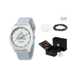 YB14108J2 Белый Синий (Ткань для ухода за одеждой + Браслет с бусинами из вулканического камня + Коробка "Время")