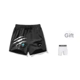 Черный + С подарками Высокоэластичные Брюки (Белый Claw+IXX Daisy Черный логотип)