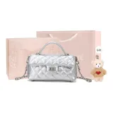 Серебряный плюшевый медведь игрушка