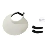 Экрю Солнцезащитная шляпа + Черные охлаждающие рукава