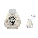 Куртка цвета экрю (в комплекте с высококачественным бело-серым свитшотом с фотокемией)