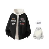 Black (1099 Thermal Cotton Down Jacket, Free White Photinia Gray Sweatshirt)  
Черный (1099 Термический хлопковый пуховик, Бесплатный белый Фотиния серый свитшот)