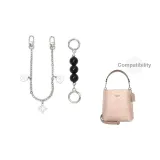 [Серебряный] Черный жемчуг + Камелия Декоративная цепь 30 см