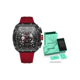 MF0399G Черный корпус, красный резиновый ремешок