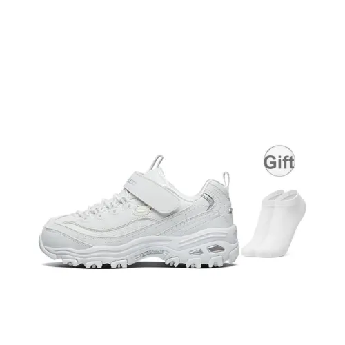 Skechers Kids Противоскользящие Амортизирующие Устойчивые к истиранию Дышащие Низкие Кеды для Подростков Lifestyle Shoes Серебряный