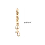 (Прямой Золотой) Свиной нос 12 см + Собачья пряжка декоративная цепочка 45 см