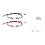 Бежавший Принцесса Бант Вязаный Браслет [Одна Пара] [Включает Ожерелье с Бабочкой]