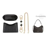 (Черный набор из трех предметов) Бумага DuPont, подкладка + клевер четырехлистный, цепь-удлинитель 15 см + декоративная цепочка 45 см