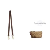 Темно-коричневый кожаный ремешок 67 см [Стиль с подмышечным расположением]