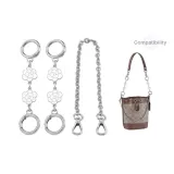 Серебряная камелия 12 см * 2 + серебряная декоративная цепь с застежкой 35 см.