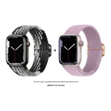 Яблоко Ткани вязаные Ремень-Темный шоколад * Светло-фиолетовый