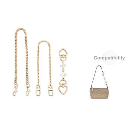 Металл через плечо цепочка аксессуары COACH подмышечный плечевой ремень продается отдельно сумка ремень женский золотой тон белый