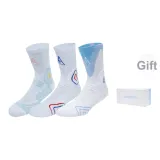 Молочно-белый и голубой, коробка +3 шт (синий/желтый, белый+красный, белый, синий+белый и синий цвет)