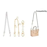 [Белый комплект из трех предметов] Сердце, пряжка, удлинительная цепь 15 см + декоративная цепь 30 см + подмышечный плечевой ремень 66 см