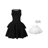 Черное платье с подюбником