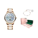 Синий ободок, керамика, стальной браслет