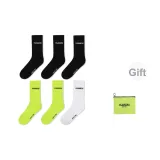 6 пар (3 шт черный + 2 шт зеленый + 1 шт белый)