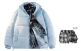 Light Blue (Пуховик-BL0610) (Подарок Бренд Модный Шарф)