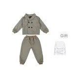 Хаки 2-Предметный Комплект (В комплекте Белая Футболка)