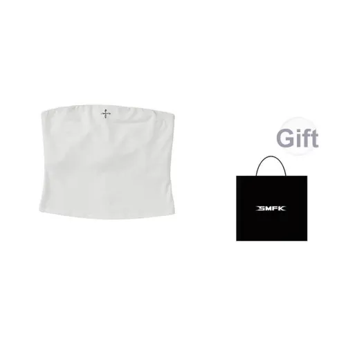 SMFK Снежно-горный Белый Сумка для покупок Женские Без бретелек Топы