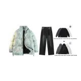 Комплект (Светло-зеленый топ + черно-серые штаны) (Включает свитшот)