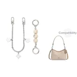 [Серебряный] Молочный Туманный Жемчужный + Камелия Декоративная Цепь 30 см