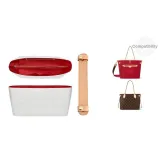 [Двухкомпонентный комплект] Красная отделка с подкладкой + растительно дубленая кожа, накладки на плечи с функцией разгрузки