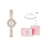 Маленький шампанский [Розовое сердечко, коробка + сумка для покупок + браслет с глицинией]